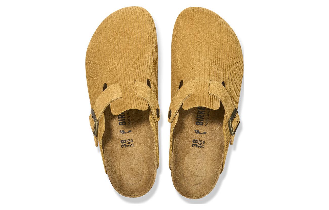 Birkenstock Boston Suede Embossed Narrow Fit 'Cork Brown' 1026183