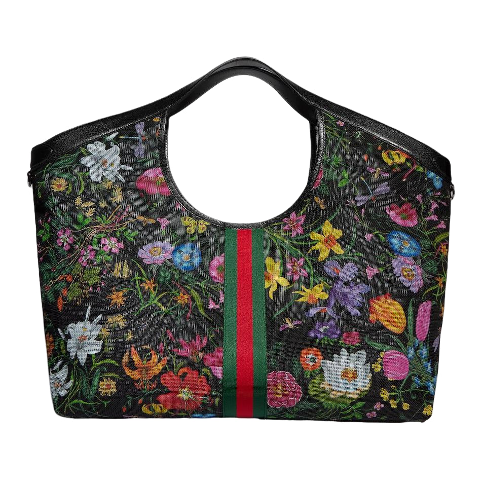 (WMNS) Gucci Giglio Flora Large Tote Bag 'Black Multicolor' 853971-FAGDB-1053
