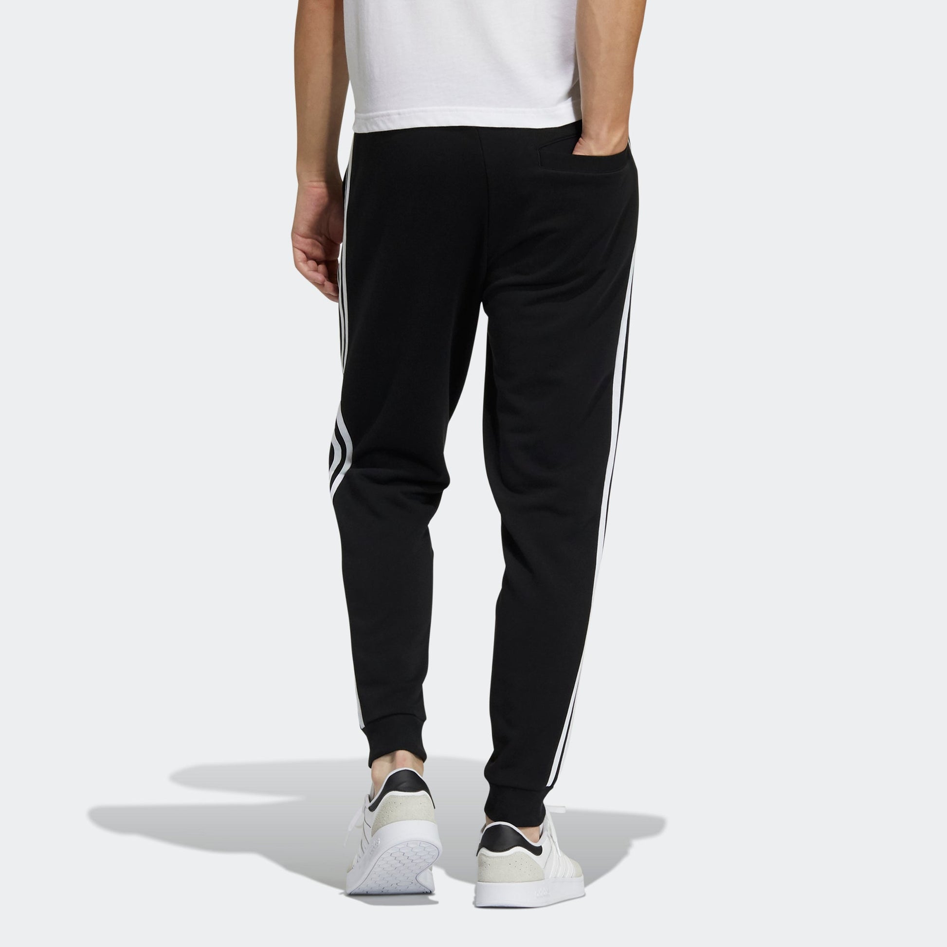 adidas neo M Ce 3sq2 Kn Tp Casual Sports Side Stripe Bundle Feet Long Pants Black GP4916