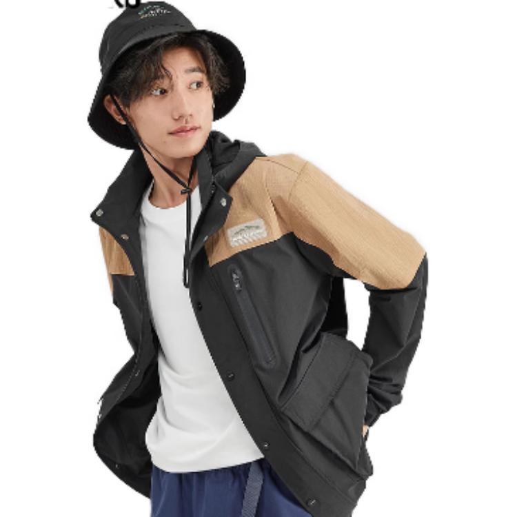Skechers x GODRI Trekking Collection Jacket 'Black Gold Grey' L223M082