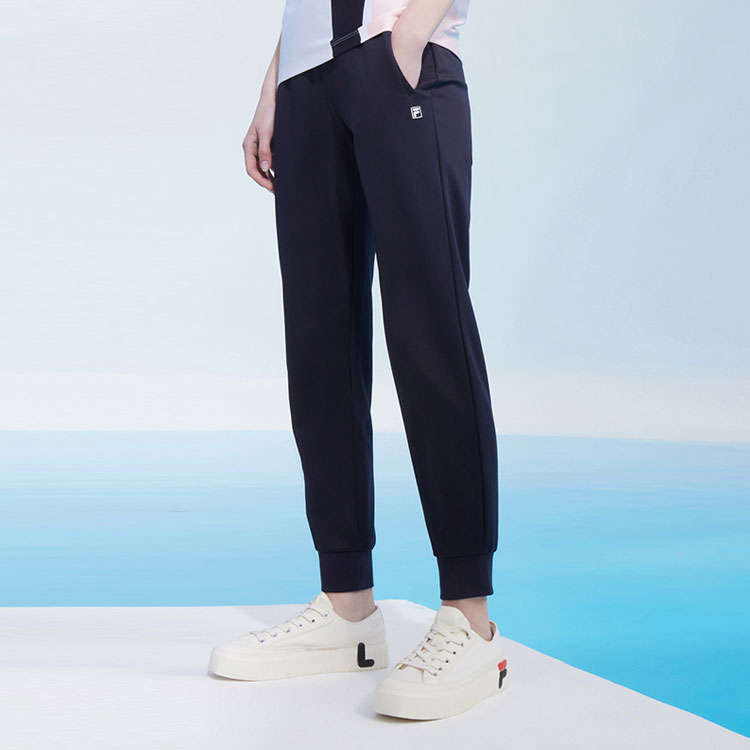 (WMNS) FILA Athleisure Casual Sports Bundle Feet Long Pants Blue F11W122605F-NV