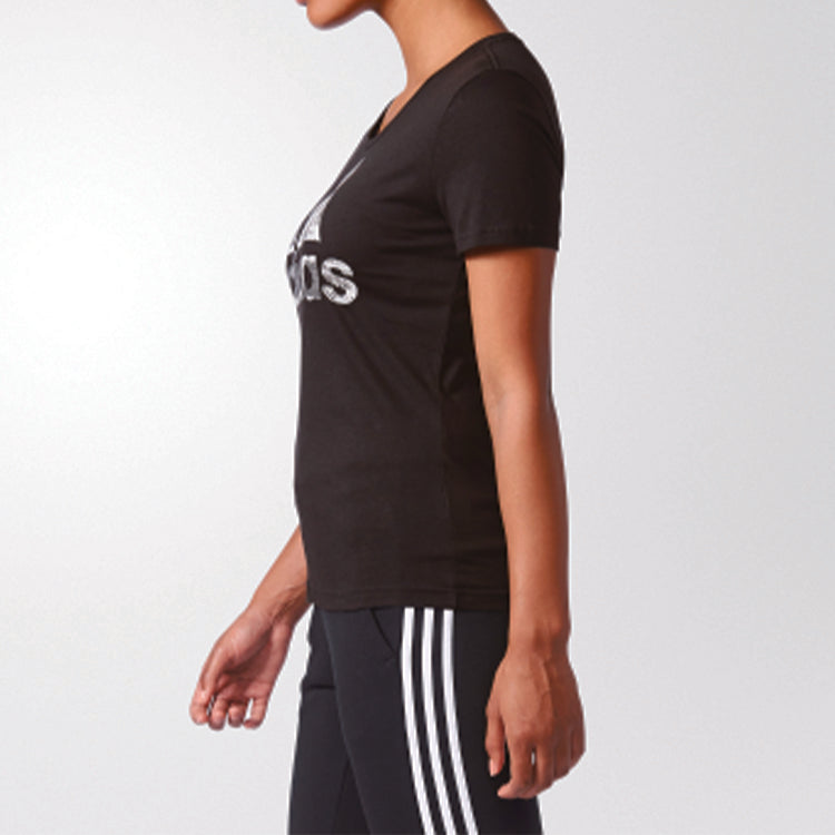 (WMNS) adidas Training Round Neck Short Sleeve Black CD1952