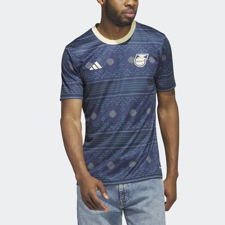 adidas Jamaica Tiro 23 Pre-Match Jersey Asia Sizing 'Collegiate Navy' HS5227
