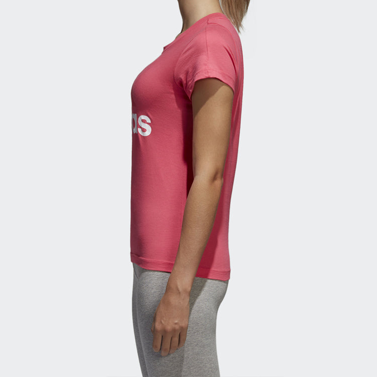 (WMNS) adidas Logo Printing Pink/White CF8821