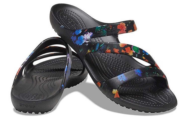(WMNS) Crocs Kadee Casual Sandals Tie Dye Black 206894-001