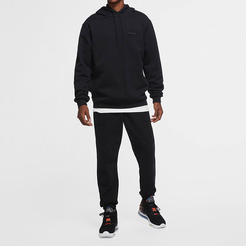 Nike LeBron velvet foot pants casual loose trousers Men Black CK6788-010