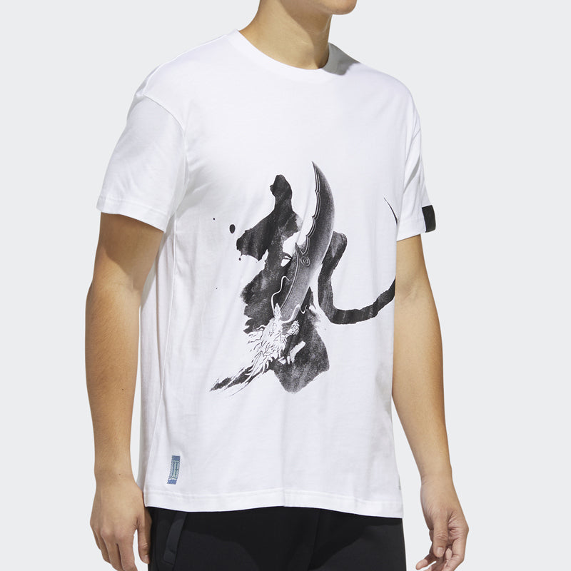 adidas Sports Round Neck Short Sleeve 'WUJI Story White' FM9349