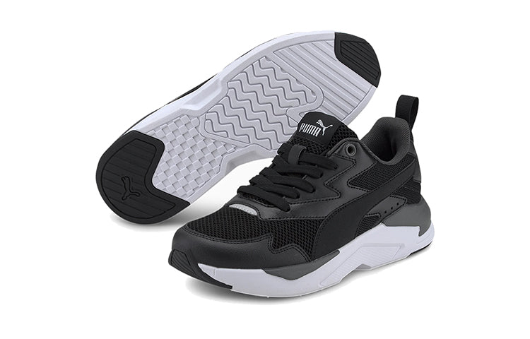 (GS) PUMA X-ray Lite Jr Low Top Running Shoes Black/Grey/White 374393-01