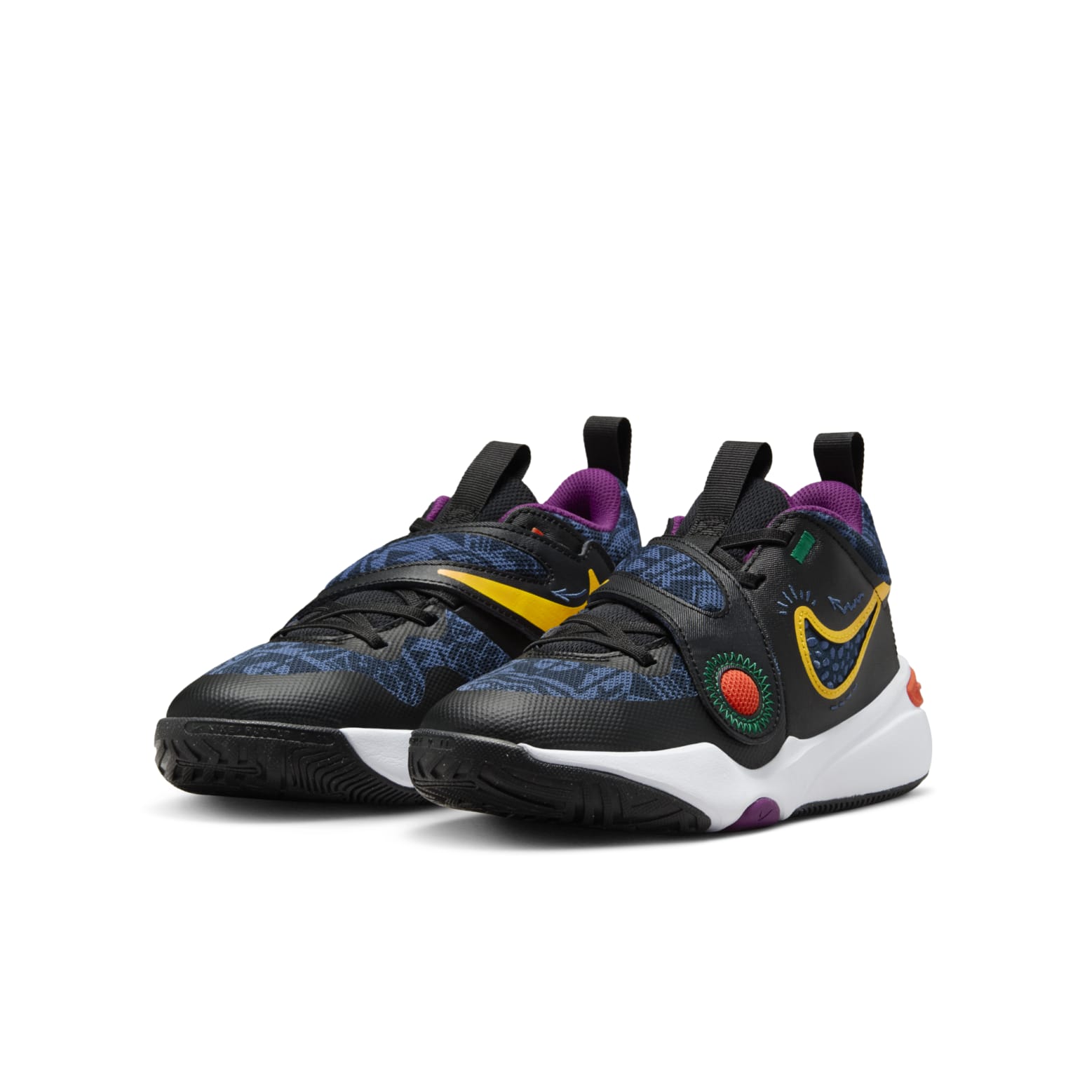 (GS) Nike Team Hustle D 11 'Black Mystic Navy Gold' FQ7375-001