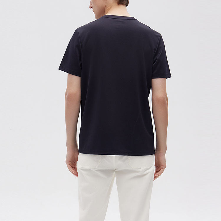 FILA Embroidered Logo Loose Knit Short Sleeve Blue F11M122102F-NV