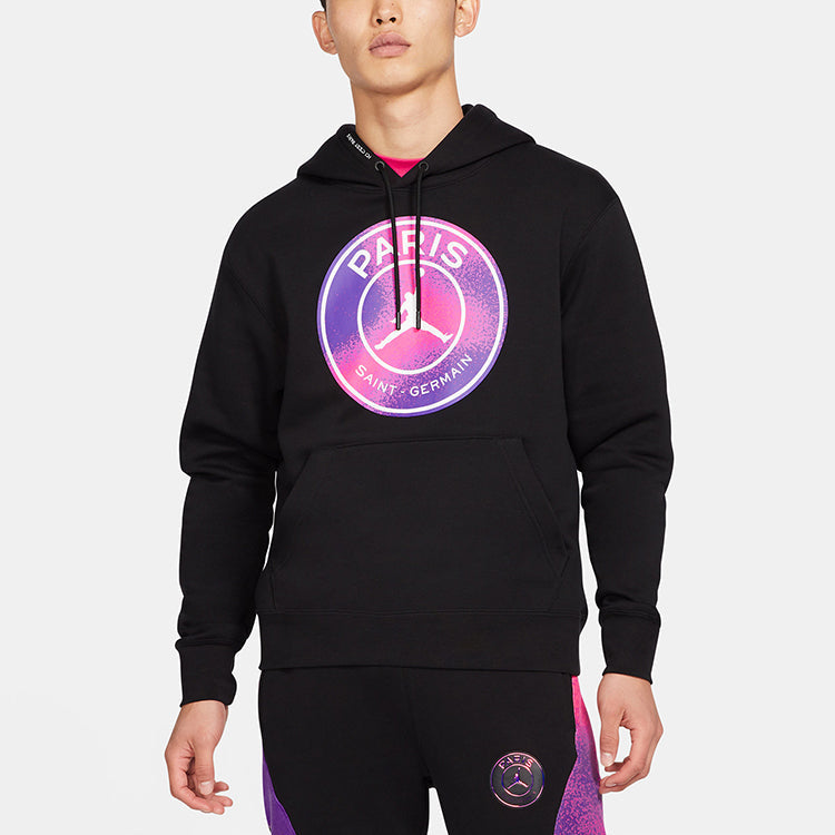 Air Jordan Paris Saint-Germain Printing Fleece Pullover Black CZ0816-010