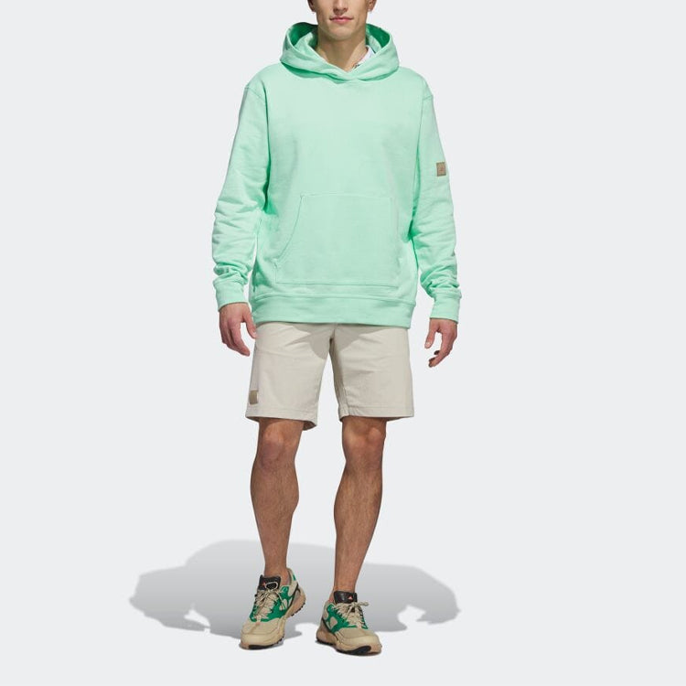 adidas Solid Color Hooded Pullover Long Sleeves Hoodie Men's Green HS5610