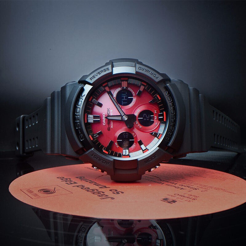 CASIO G-Shock Analog-Digital 'Black Red' GAW-100AR-1APRG