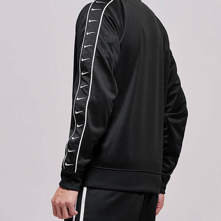 Nike Logo Stand Collar Sports Jacket Black AR3140-010