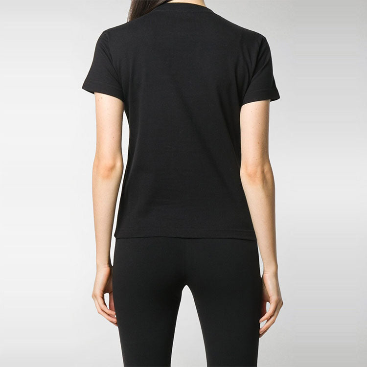 Balenciaga Logo Printing Round-neck Tee Black 612964TIVD51000