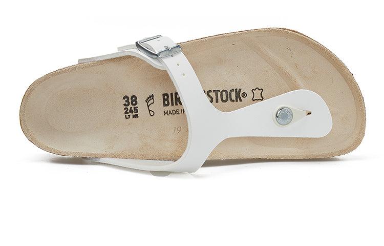 Birkenstock Gizeh Birko-Flor Narrow Fit Sandals 'White' 43731