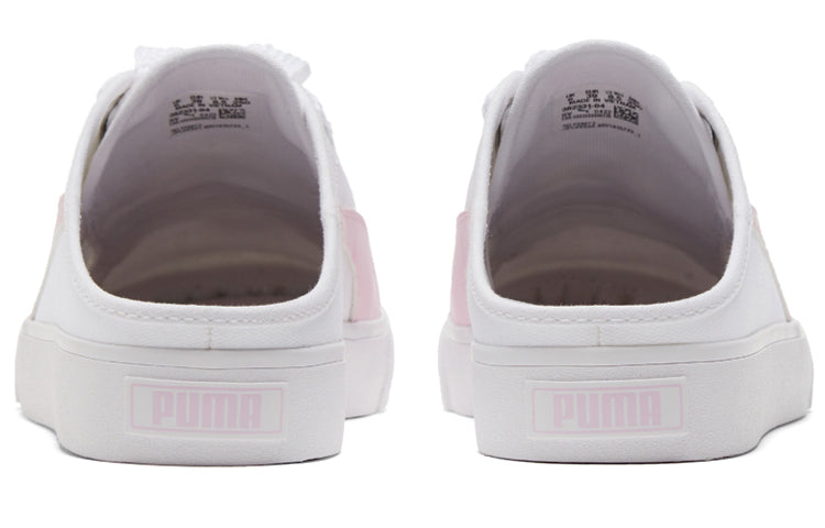 (WMNS) PUMA Bari Mule Ribbon Casual Skateboarding Shoes White Pink 382331-04