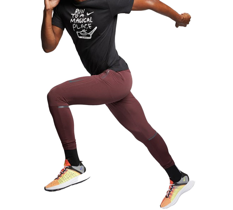 Nike DRI-FIT Running Quick Dry Breathable Athleisure Casual Sports Short Sleeve Black AO0651-010