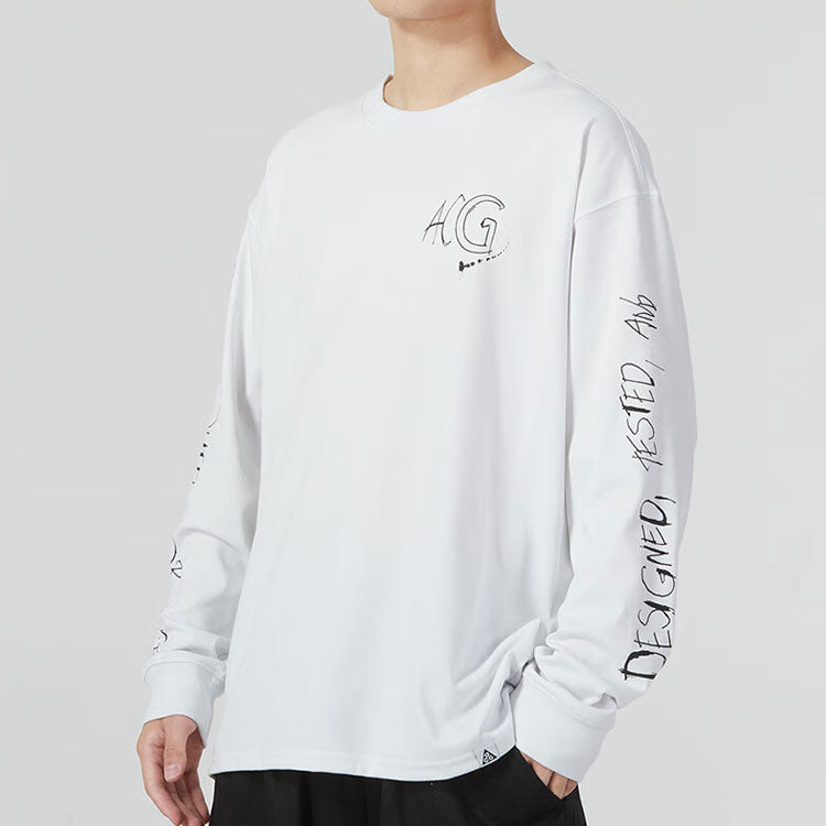 Nike ACG Logo Long T-Shirt 'White' FJ2136-121