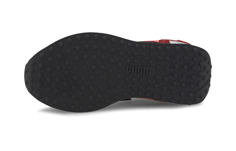 (PS) PUMA Future Rider Galaxy Sports Running Shoes White/Black/Red 374425-03