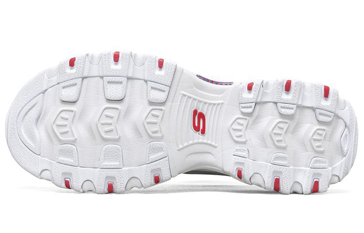 Skechers D'Lites 1.0 Low-Top Running Shoes White/Blue/Red 888014-WBRD