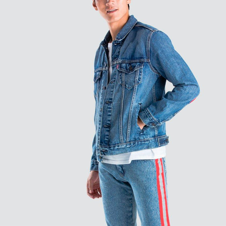 Levis Chest Pocket Lapel Denim Jacket For Men Blue 67783-0000