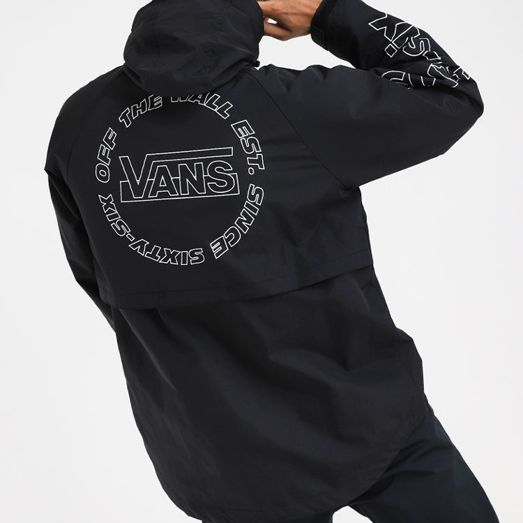 Men's Vans Athleisure Casual Sports Jacket Black VN0A4BPCBLK