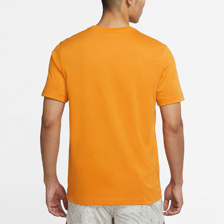 Nike Heritage Solid Color Round Neck Casual Sports Short Sleeve Light Curry Yellow DM5440-738