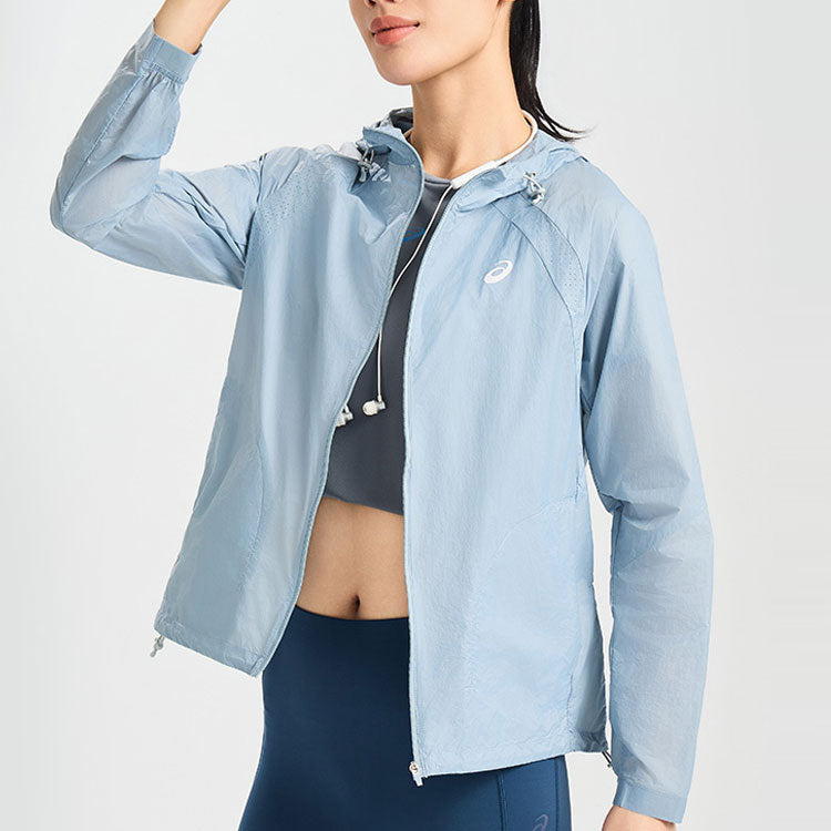 (WMNS) Asics Nylon Jacket 'Sky' 2012D058-400