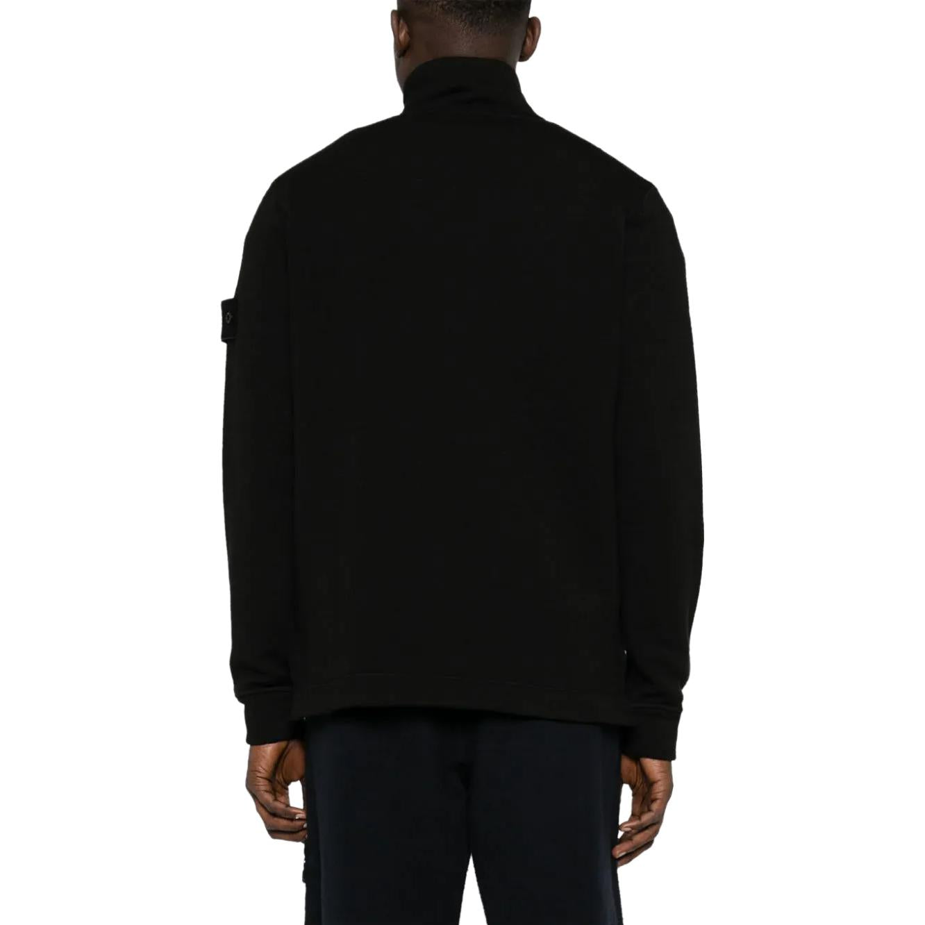STONE ISLAND Felpa Ghost Half Zip Up Sweater 'Black' 7915631F3-V0029