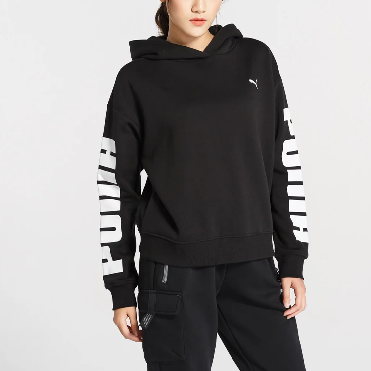 (WMNS) PUMA Rebel Full Zip Hoodie 'Black' 581629-01