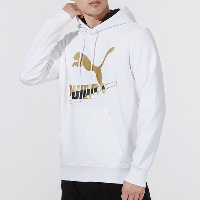 PUMA Sports Running Casual Loose hooded Pullover Long Sleeves White 533145-57