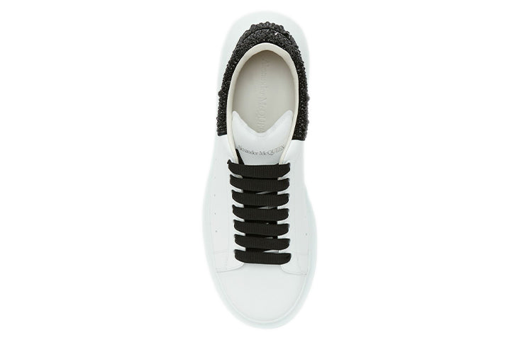 Alexander McQueen Oversized Sneaker 'White Jet Black Crystal' 662654WIA4U9581