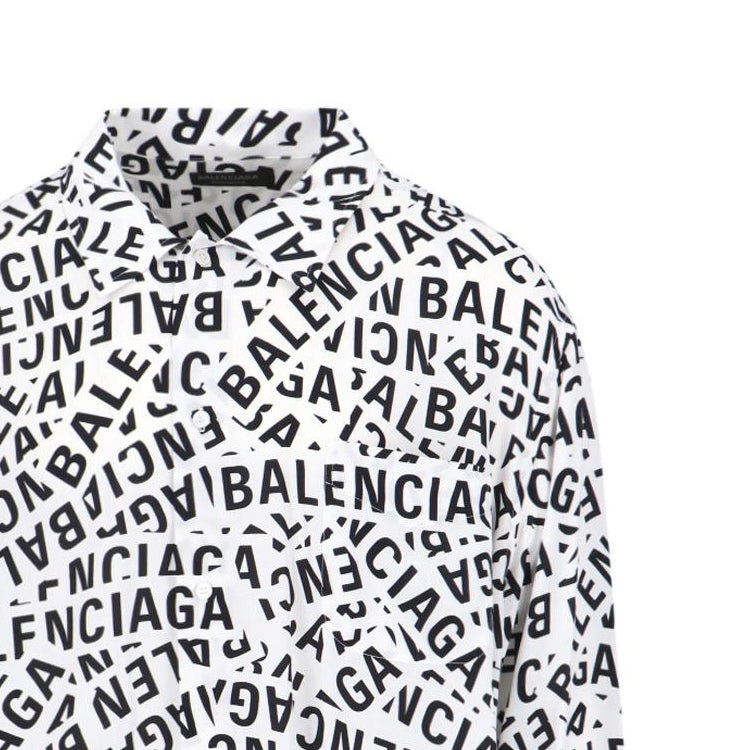 Balenciaga Logo Strips Minimal Shirt 'White' 681812TML219040