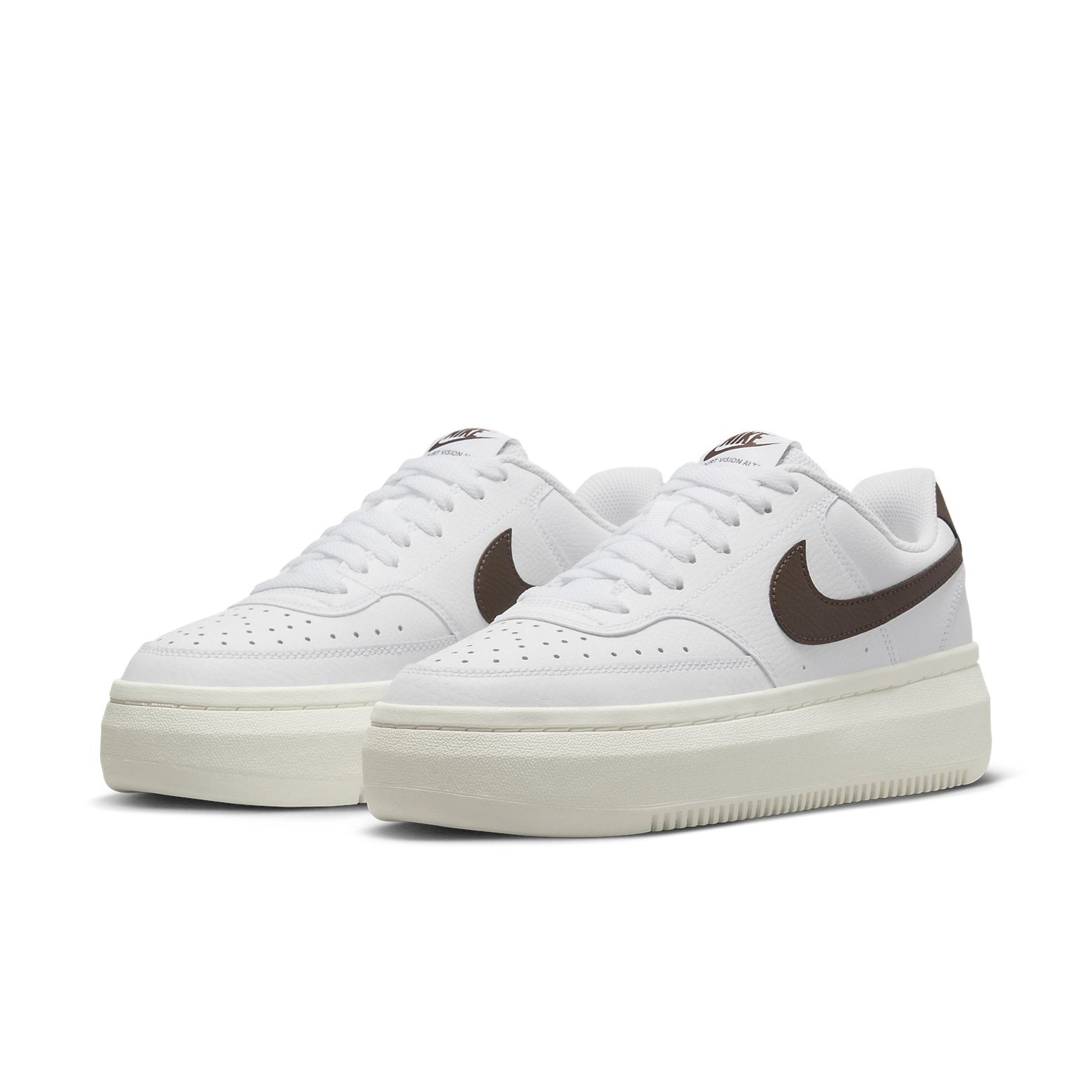 (WMNS) Nike Court Vision Alta 'White Brown' DM0113-103