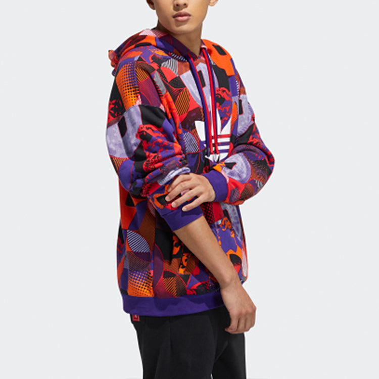 Men's adidas originals Series Cny Casual Sports Hooded Pullover Purple GN5448