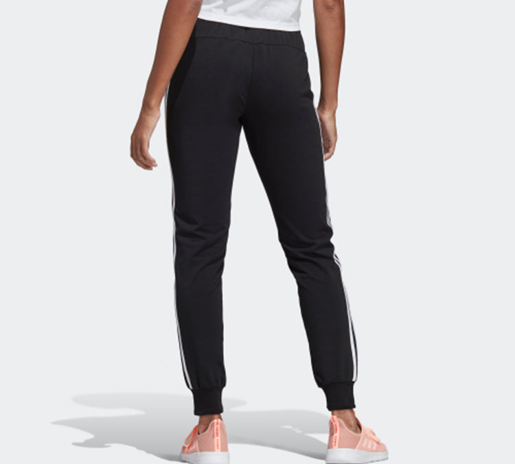 (WMNS) adidas Plaid Knitted Sports Pants Black DP2377
