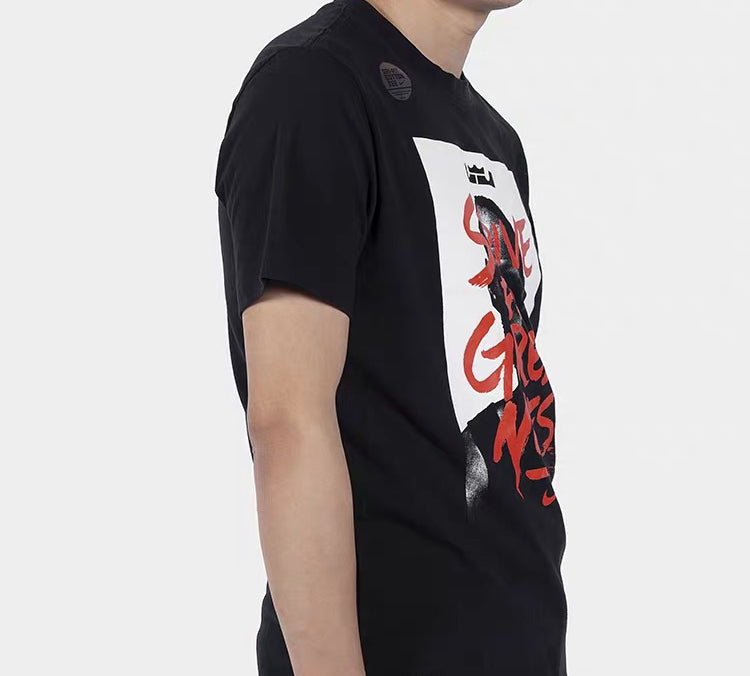 Nike LeBron James Printing Basketball Sports Short Sleeve Black BQ3625-010