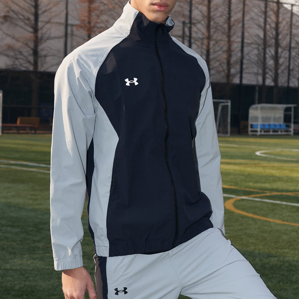 Under Armour Sportstyle Woven Full Zip Jacket 'Black Grey' 22500402-001