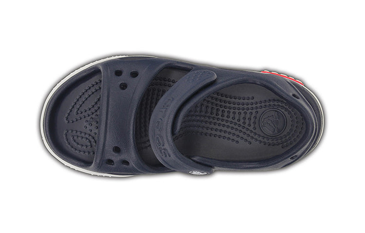 (PS) Crocs Velcro Flat Sports Deep Blue Sandals 14854-462