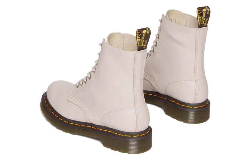 (WMNS) Dr. Martens 1460 Pascal Virginia Leather Lace Up Boots 'Vintage Taupe' 30920348