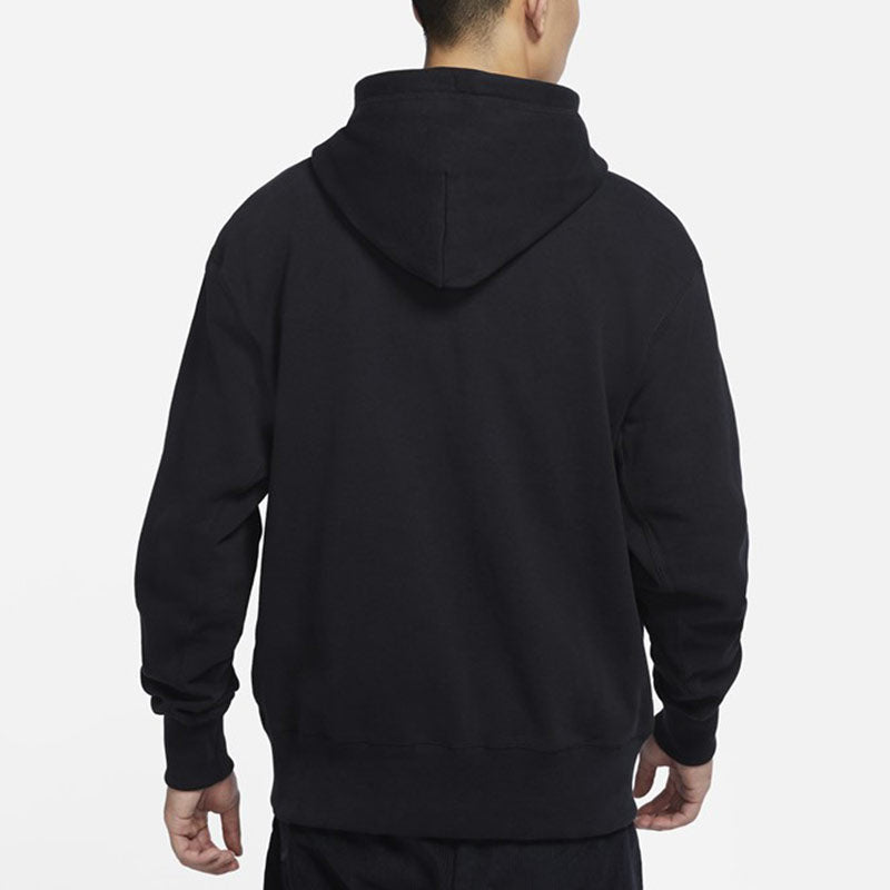 Men's Nike Sportswear French Terry Embroidered Logo Solid Color Black DA0024-010