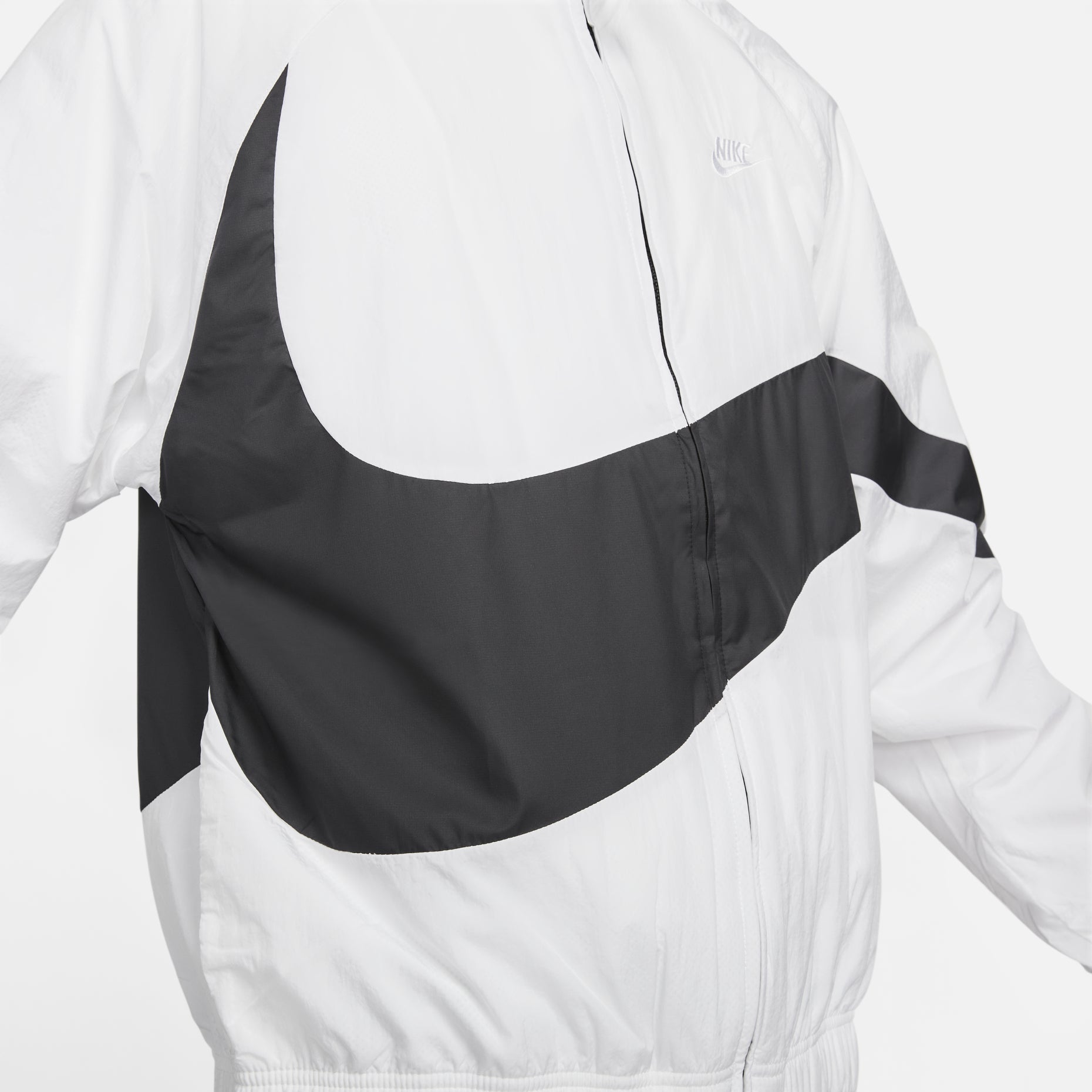 Nike Swoosh Large LOGO Woven Windproof Stand Collar Casual Sports Jacket Asia Edition White AR3133-100