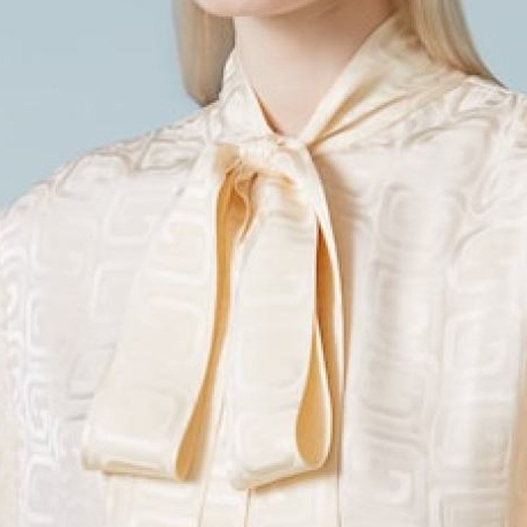 (WMNS) Gucci Squared Interlocking G Silk Shirt 'Ivory' 746912-ZAM5A-9210