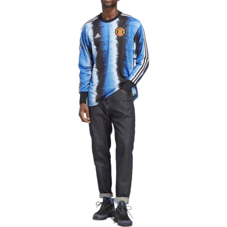 adidas Manchester United Icon Goalkeeper Jersey 'Black Real Blue' HT1994