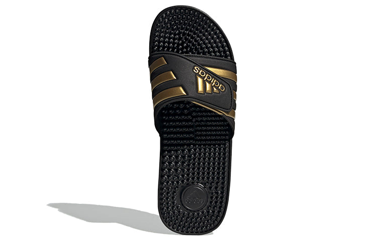 adidas Adissage Slides 'Black Gold Metallic' EG6517