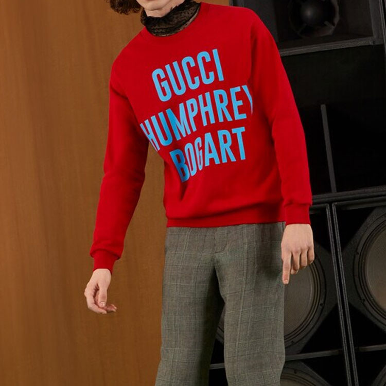 Gucci 'Humphrey Bogart' Print Sweatshirt 'Red' 623245-XJEN-86269