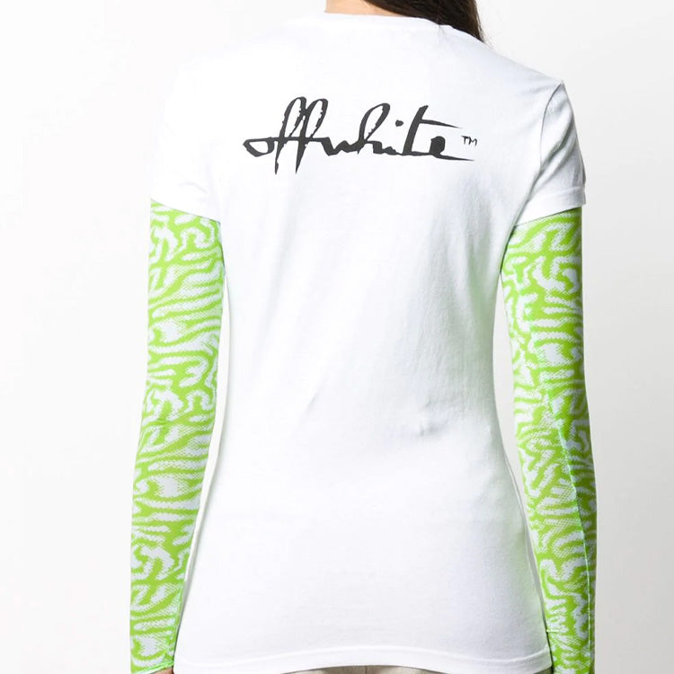(WMNS) Off-White Winona Slim Fit White T-Shirt OWAA040E20JER0020110