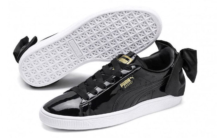 (WMNS) PUMA Basket Bow Patent 'Black' 368118-01