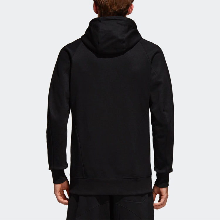 adidas originals hooded Zipper Sports Jacket Black BQ3092